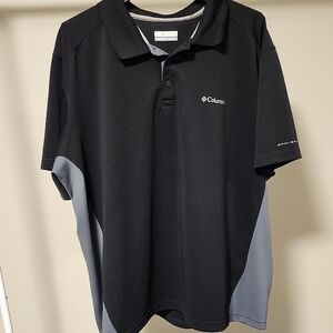 Columbia Men's Polo Shirt in Black and Gray